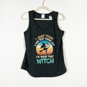 I'm 100% That Witch tank top grey Size Medium NWT